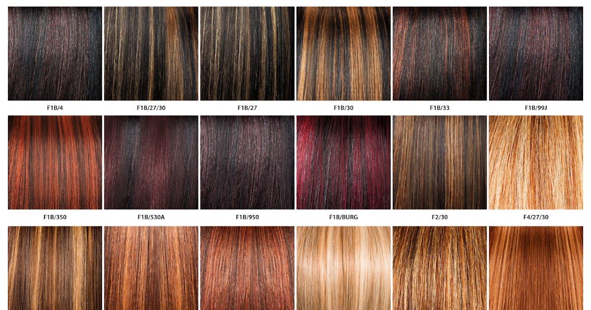 Auburn Hair Color Chart