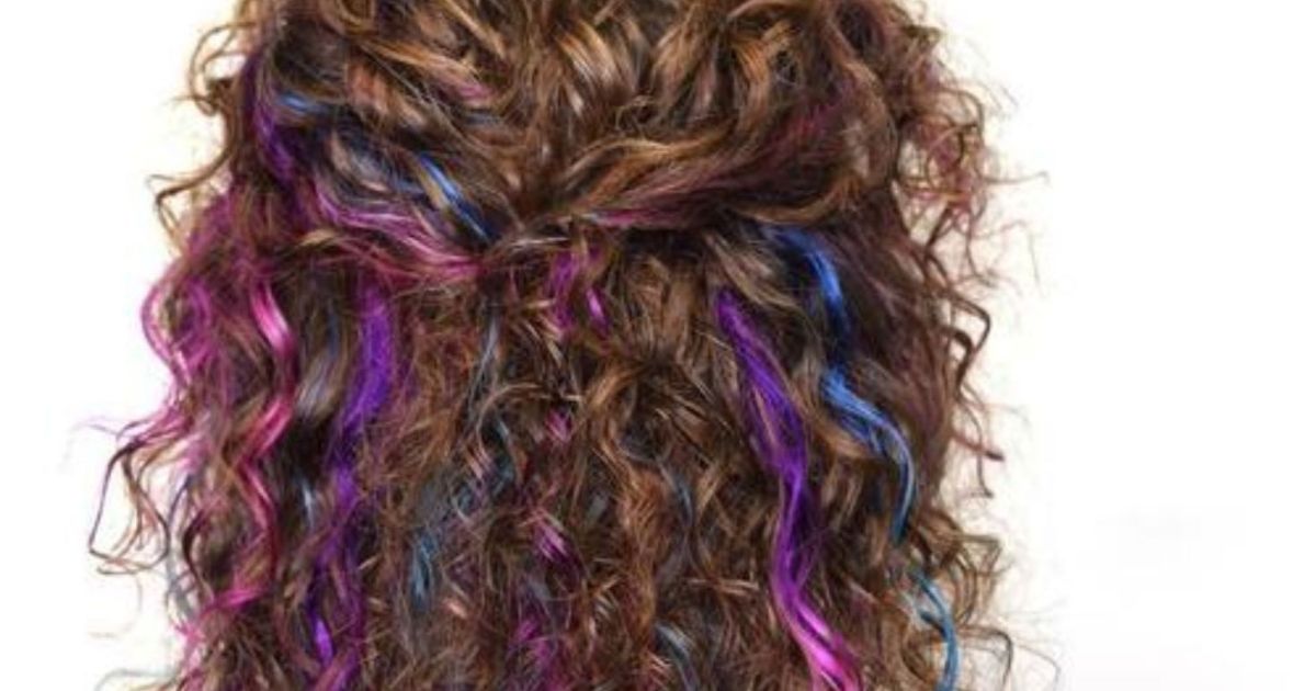 Peekaboo Highlights Curly Hair