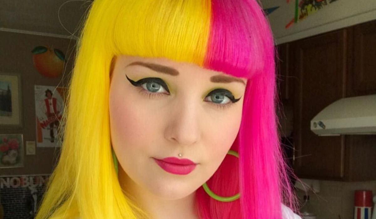 Yellow Over Pink Hair