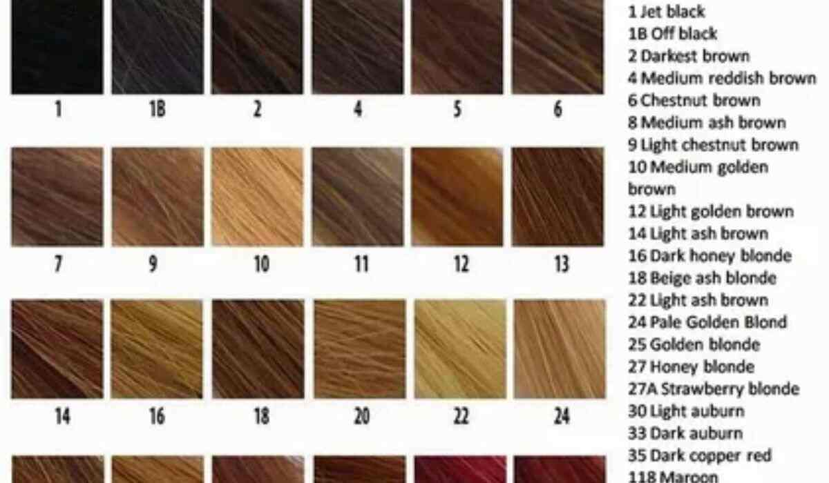 Brunette Hair Color Chart