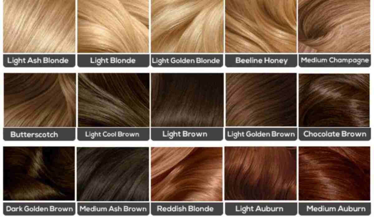 Hair Color Chart With Names